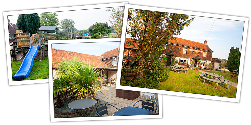 Gardens at the Greyhound Pub,Midhurst, West Sussex