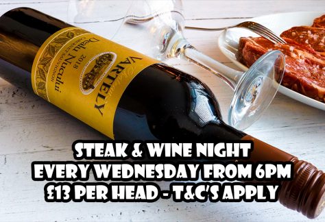 Steak & Wine Night The Greuhound, Midhurst